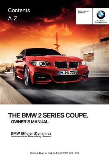 BMW 2 Series Gran Tourer Manual Pdf BMW Owners Manual