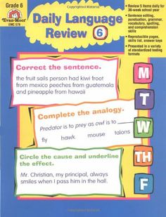 Daily Language Review Grade 5 Common Core Edition Evan