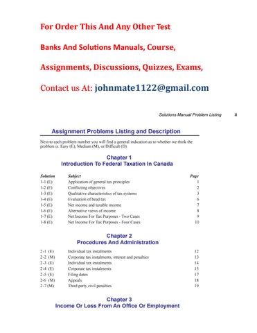 Solutions manual for Introduction to federal income