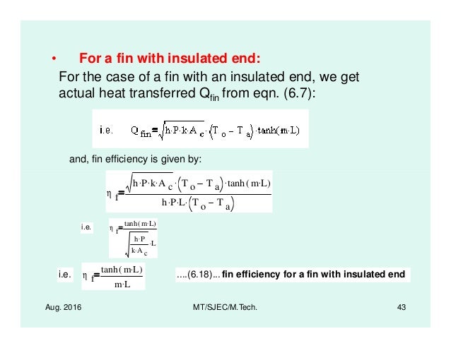 Heat Transfer in Extended Surfaces (FINS) Fundamentals