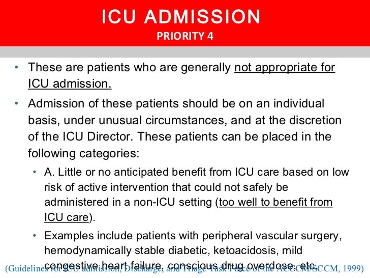 SCCM Releases ICU Admission Discharge and Triage