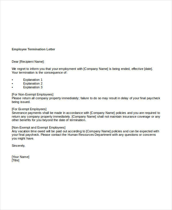 Resignation and notice Workplace Info