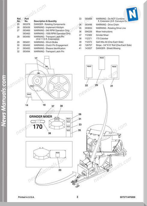 Gehl 170 Mix All Parts Manual DOWNLOAD – Best Manuals