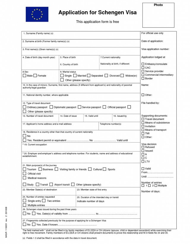 Documents Required for France Schengen Visa