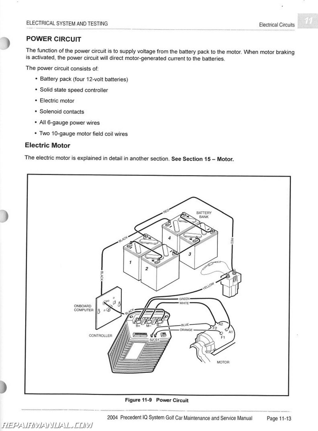 Club Car Electric DS Service Manuals GolfCarCatalog.com